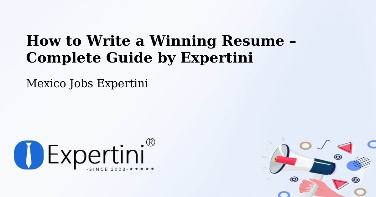 Resume Writing Guide for Job Seekers – Pasaje - Pasaje, Mexico Jobs Expertini